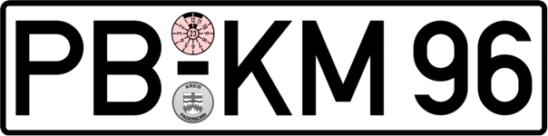 DIN Standard Nummernschild Auto hinten