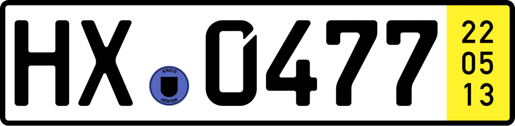 Kurzzeit Wappen s/w (KFZ_HX)